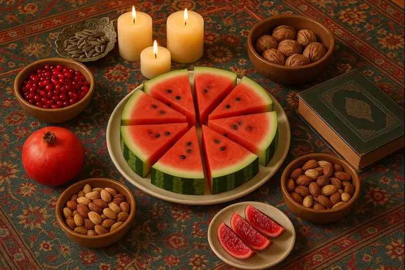 تزیین سفره شب یلدا