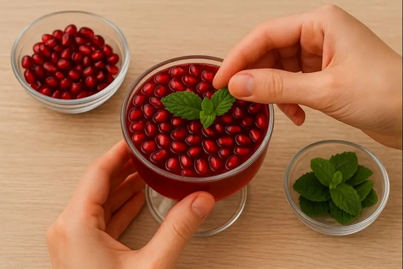 تزیین ژله انار