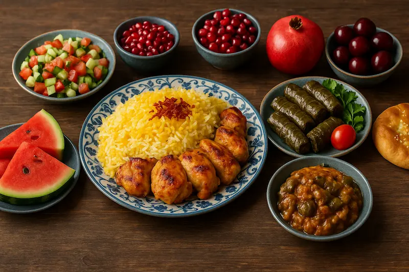 غذاهای اصلی مناسب شام شب یلدا