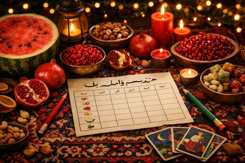 ۱. اسم و فامیل یلدایی، بازی نوستالژیک با حال‌وهوای شب یلدا