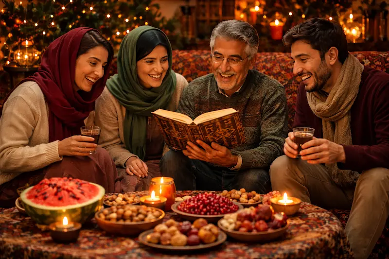 ۳. فال حافظ گروهی؛ ترکیب سنت، گفت‌وگو و صمیمیت در شب یلدا