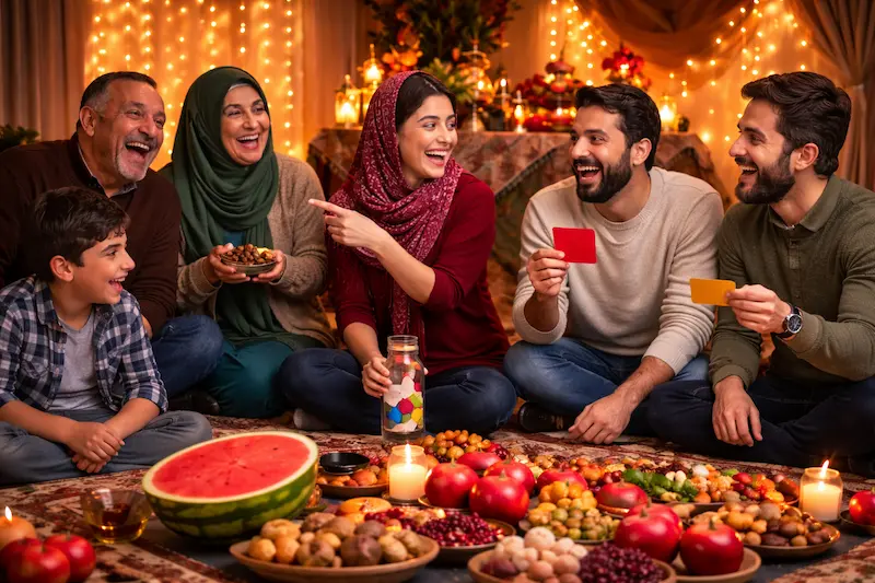 ۶. جرأت یا حقیقت خانوادگی؛ گفت‌وگو، خنده و شناخت بیشتر در شب یلدا