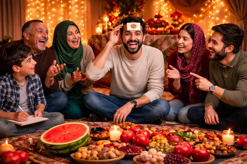 ۸. بیست سؤالی (۲۰ سؤال)؛ بازی فکری کلاسیک با حال‌وهوای یلدایی