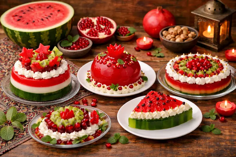 تزیین ژله شب یلدا