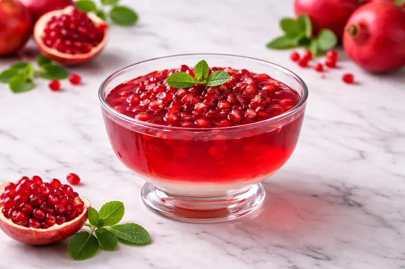 ژله تک‌رنگ یلدایی (ساده و شیک)