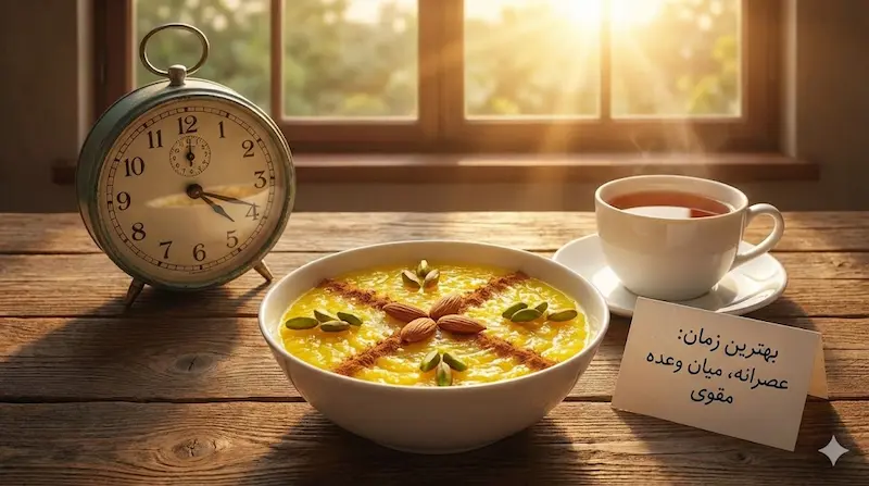 بهترین زمان مصرف شله زرد در طول روز
