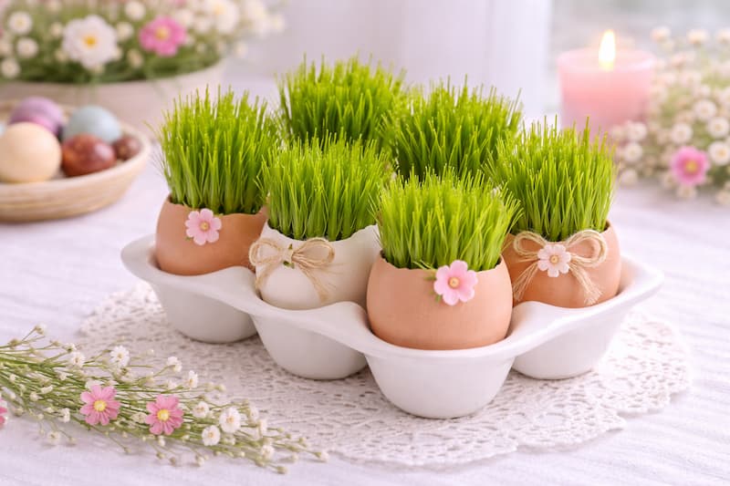 سبزه عید داخل پوست تخم مرغ