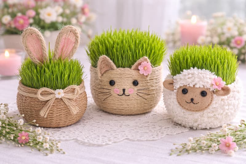 سبزه عید به شکل حیوانات فانتزی