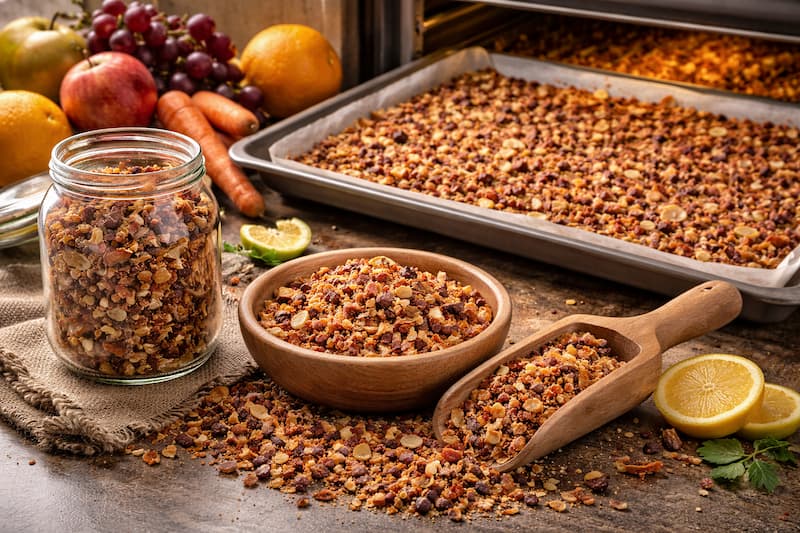 تولید خشکاله میوه خشک در خانه برای خوراک دام