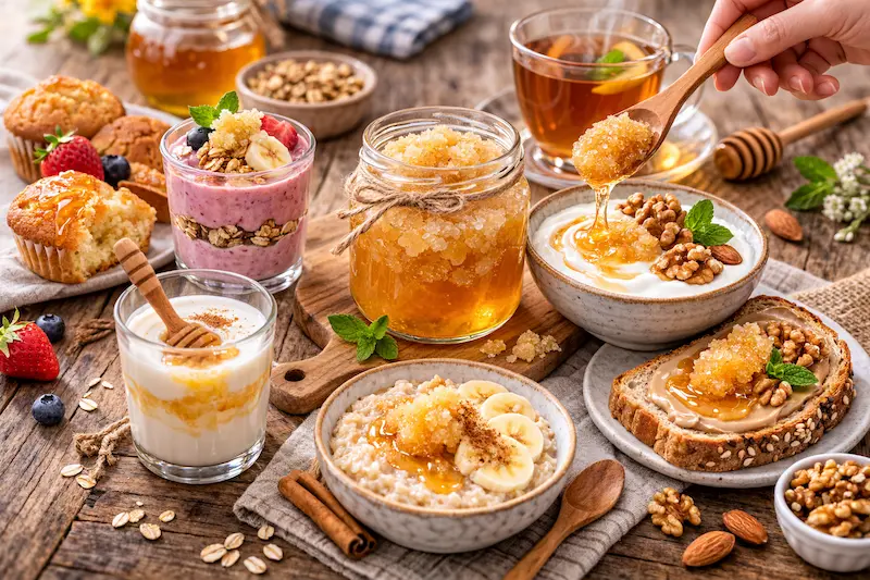 با عسل شکرک زده چی درست کنیم؟