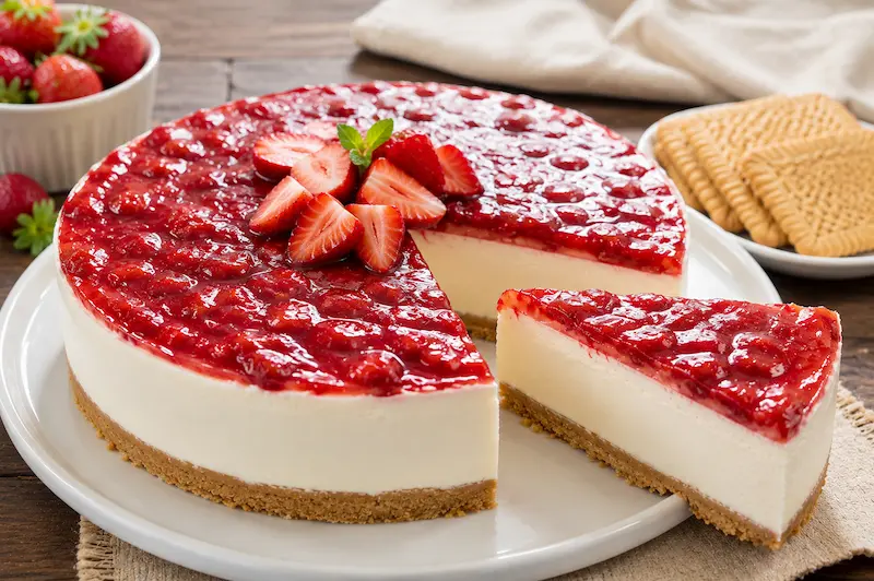 چیز کیک توت فرنگی